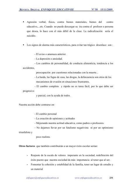 Nº 50 15/11/2009 - enfoqueseducativos.es