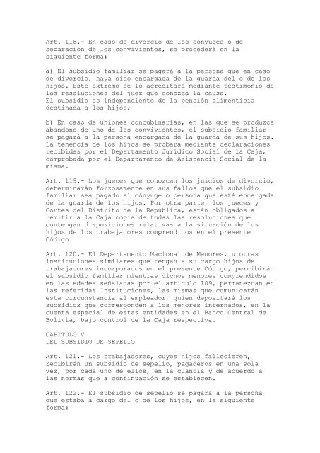 ley de seguridad social - Ministerio de Salud y Deportes de Bolivia