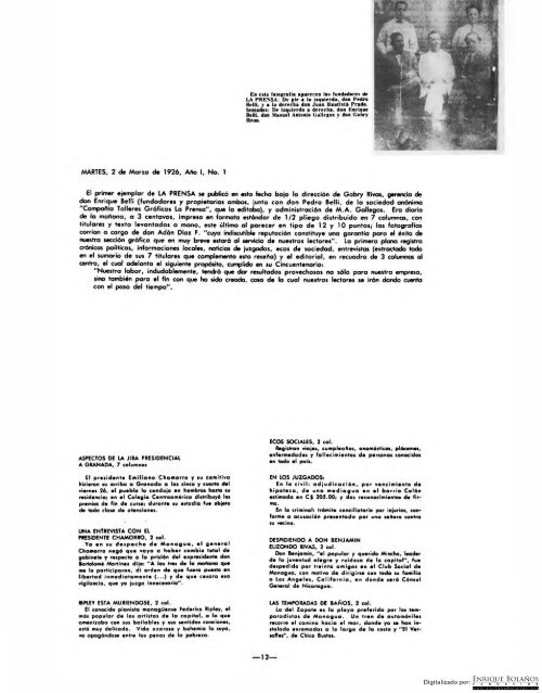 Libro - 50 Aniversario - La Prensa - Parte 1 de 6 (1926-1935)