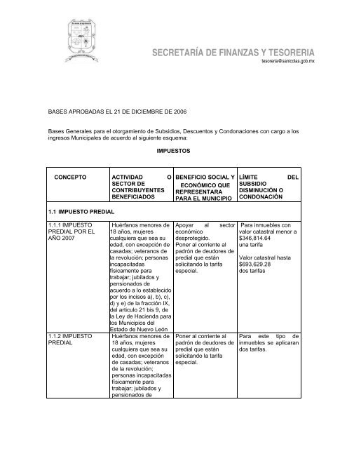 Base Normativa Relacionada a Subsidios