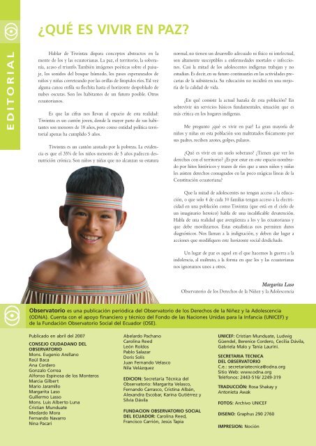 Tiwintza - observatorio de los derechos de la niñez y la adolescencia