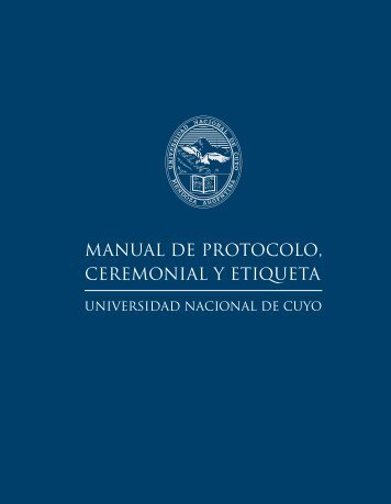 manual de protocolo, ceremonial y etiqueta - Universidad Nacional ...