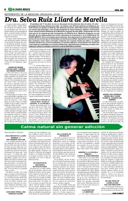 Dra. Selva Ruiz Lliard de Marella - Sindicato Médico del Uruguay