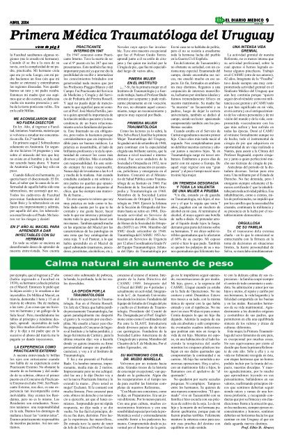 Dra. Selva Ruiz Lliard de Marella - Sindicato Médico del Uruguay