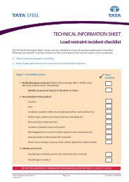 TIS-0013 Load Restraint Incident Checklist ... - P&O Ferrymasters