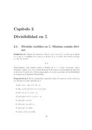 Cap´ıtulo 2 Divisibilidad en Z - IMERL