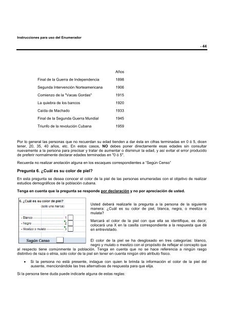 Enumerador - Oficina Nacional de Estadísticas