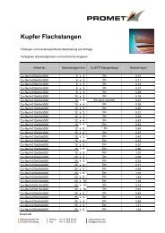 CU Flachstangen - Promet AG