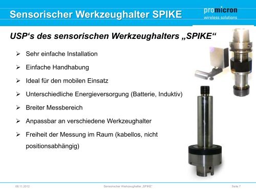 Sensorischer Werkzeughalter SPIKE - pro-micron