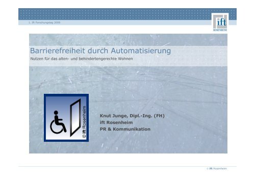 Barrierefreiheit durch Automatisierung - PRO RETINA Deutschland ...