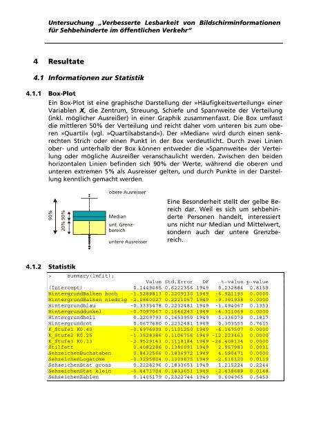 Verbesserte Lesbarkeit von Bildschirminformationen für ...