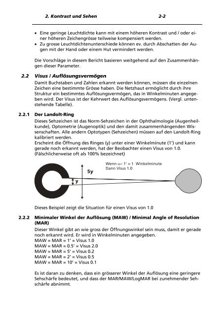 Verbesserte Lesbarkeit von Bildschirminformationen für ...