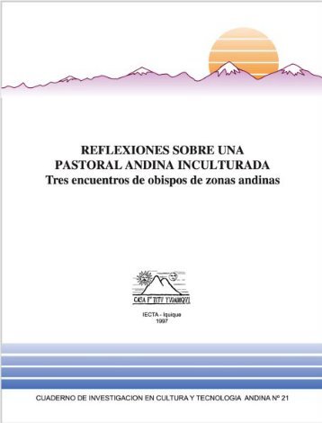 Reflexiones sobre una pastoral andina inculturada - IECTA