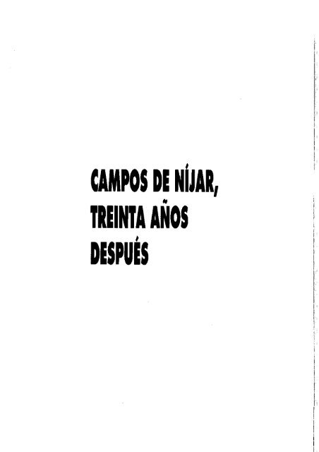 Campos de Nijar, 30 años después - Bibliotecas Públicas