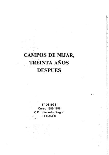 Campos de Nijar, 30 años después - Bibliotecas Públicas