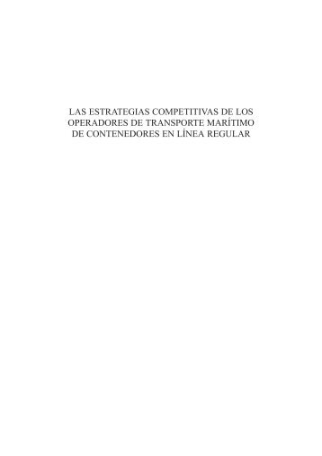 Las estrategias competitivas de los operadores de transporte