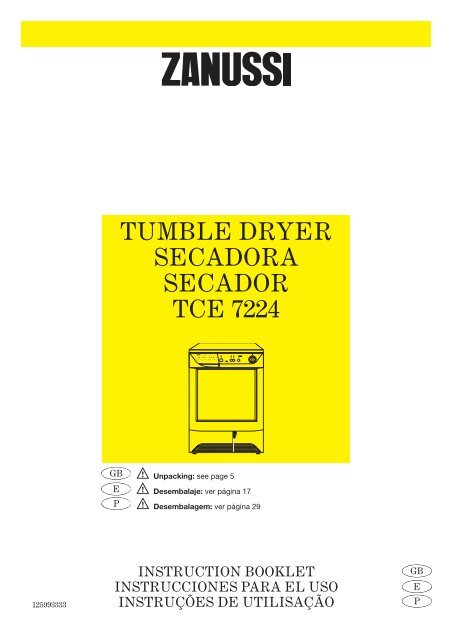 dryer secadora secador tce 7224 -