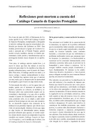 Reflexiones post-mortem a cuenta del Catálogo Canario de ...