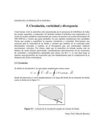 5. Circulacion, vorticidad y divergencia - Unidad de Ciencias de la ...