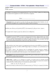 Examen de Redes - ETSIA – 9 de septiembre - Primer Parcial