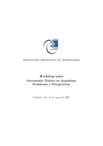 a Workshop sobre - Asociación Argentina de Astronomía