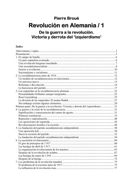 Revolución en Alemania - Marxistarkiv