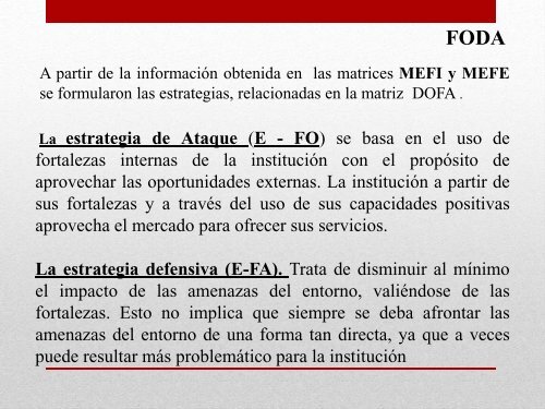 Formulación de la Estrategia