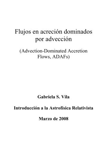 Flujos en acreción dominados por advección