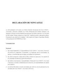 DECLARACIÓN DE NEWCASTLE - Forum UNESCO Universidad y Patrimonio