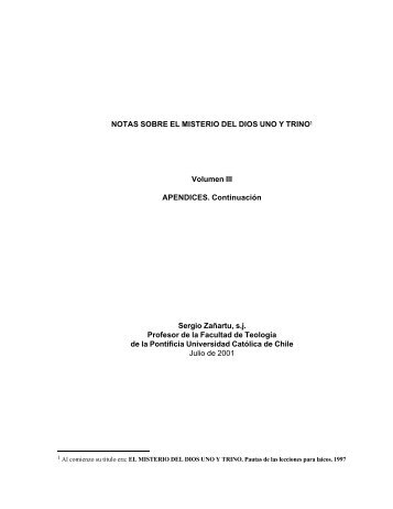 Notas sobre el misterio de Dios uno y trino III - Jesuitas.cl