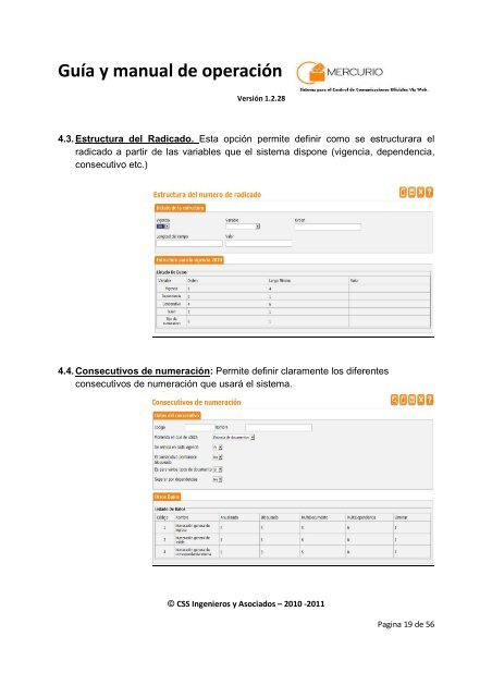 Guía y manual de operación - CSS Ingenieros y Asociados SAS