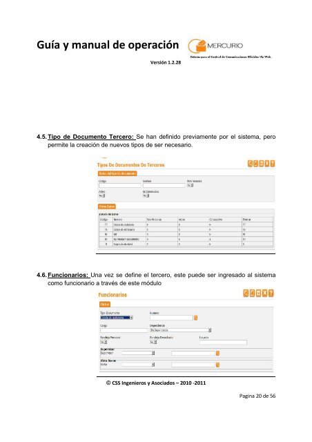 Guía y manual de operación - CSS Ingenieros y Asociados SAS