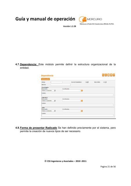 Guía y manual de operación - CSS Ingenieros y Asociados SAS