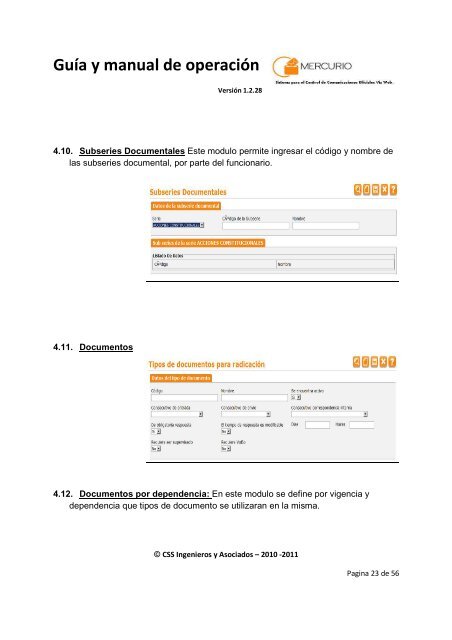 Guía y manual de operación - CSS Ingenieros y Asociados SAS