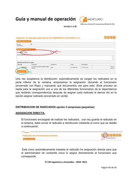 Guía y manual de operación - CSS Ingenieros y Asociados SAS