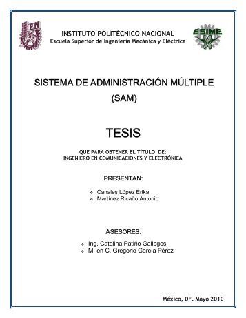 sistema de administración múltiple (sam) - Tesis en el IPN - Instituto ...