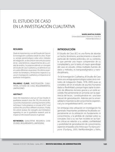 el estUDio De caso eN la iNvestiGacióN cUalitativa - Universidad ...
