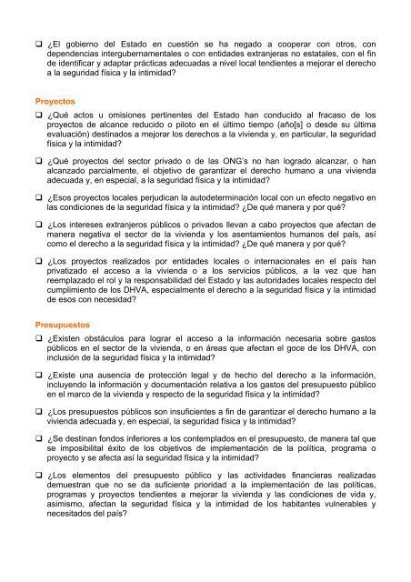 “Juego de Herramientas” - toolkit - Housing and Land Rights Network