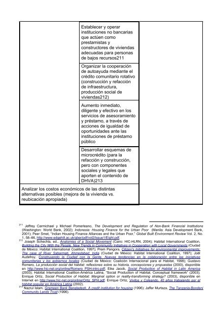 “Juego de Herramientas” - toolkit - Housing and Land Rights Network