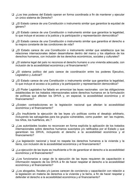 “Juego de Herramientas” - toolkit - Housing and Land Rights Network