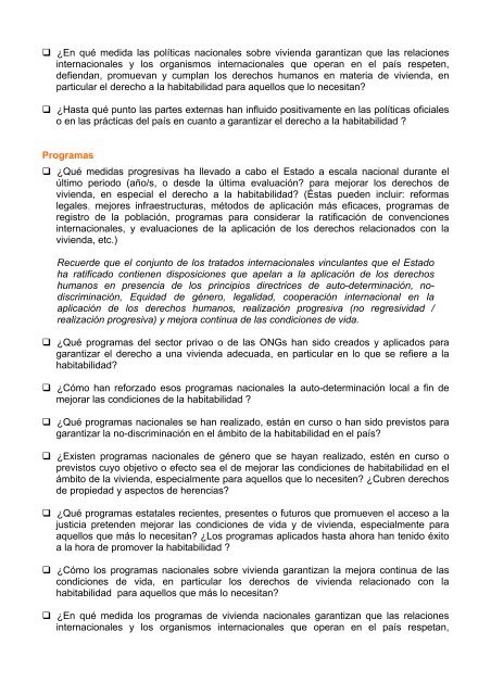 “Juego de Herramientas” - toolkit - Housing and Land Rights Network