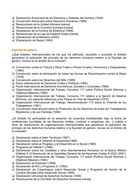 “Juego de Herramientas” - toolkit - Housing and Land Rights Network