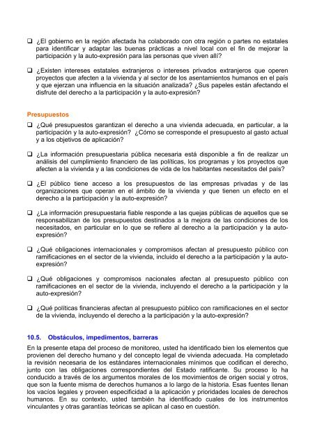 “Juego de Herramientas” - toolkit - Housing and Land Rights Network