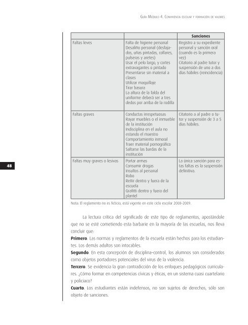 Convivencia escolar y formación de valores - educacioennvalores ...