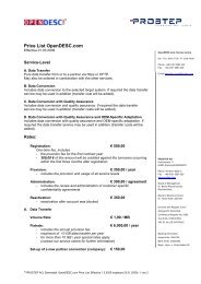 Price List OpenDESC.com - Prostep AG