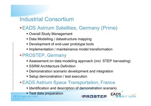 Space System Reference Model – - Prostep AG