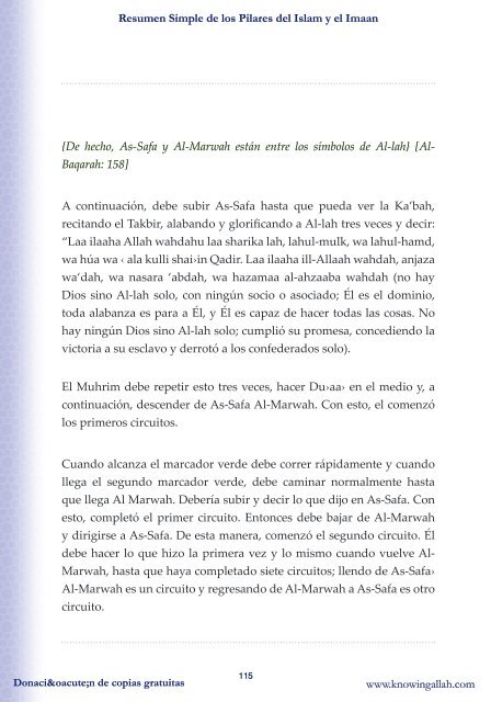 Resumen Simple de los Pilares del Islam y el Imaan