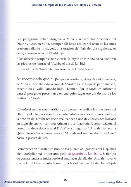 Resumen Simple de los Pilares del Islam y el Imaan