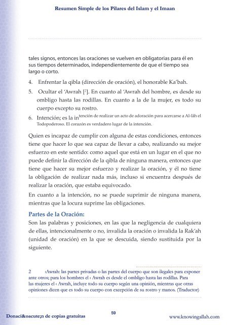 Resumen Simple de los Pilares del Islam y el Imaan