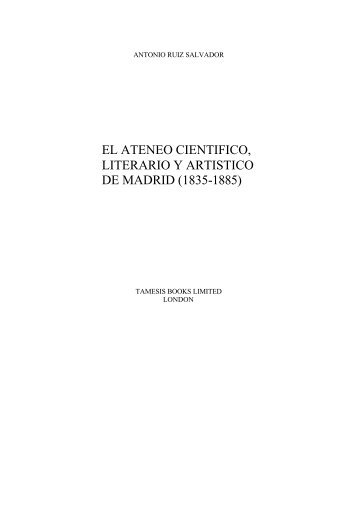 EL ATENEO CIENTIFICO, LITERARIO Y ARTISTICO DE MADRID ...